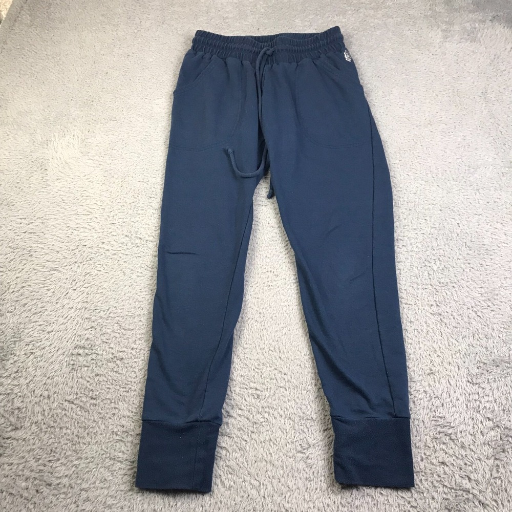 Free People Movement Jogger Womens S Blue Sunny Skinny Knit Drawstring Sweatpant